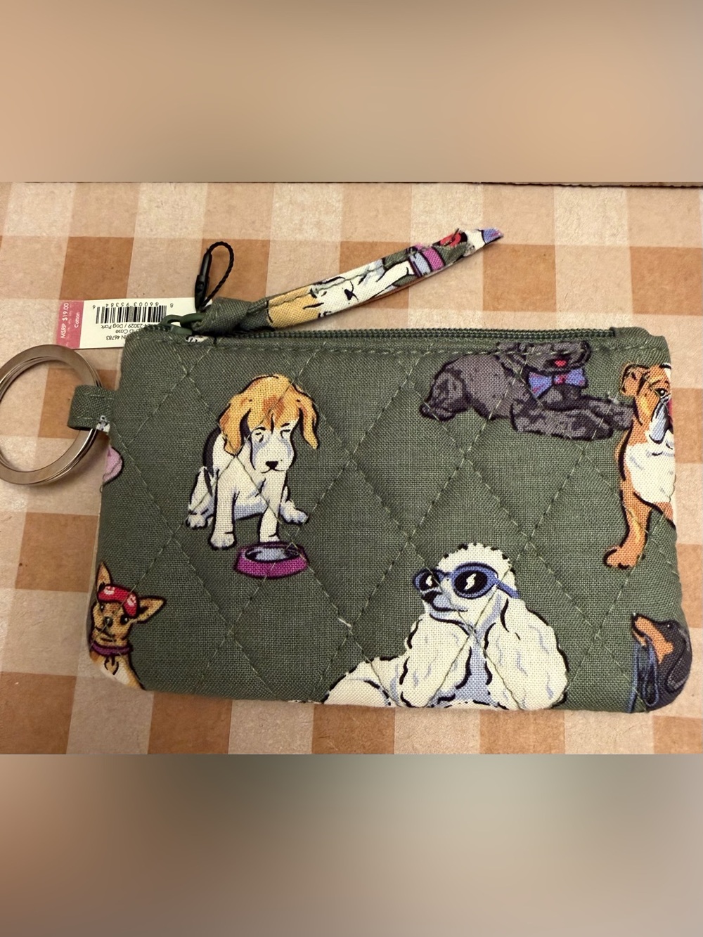 Vera Bradley Zip ID Case In Dog Park Pattern New With Tag
